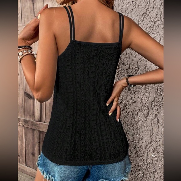 Boho burgundy cutout cami top - Picture 13 of 16